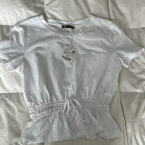 Women’s Zara White Tee shirt, size M